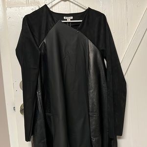 Spanner black faux leather dress
